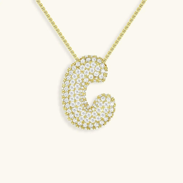 Collier Initial en Cristaux Boules
