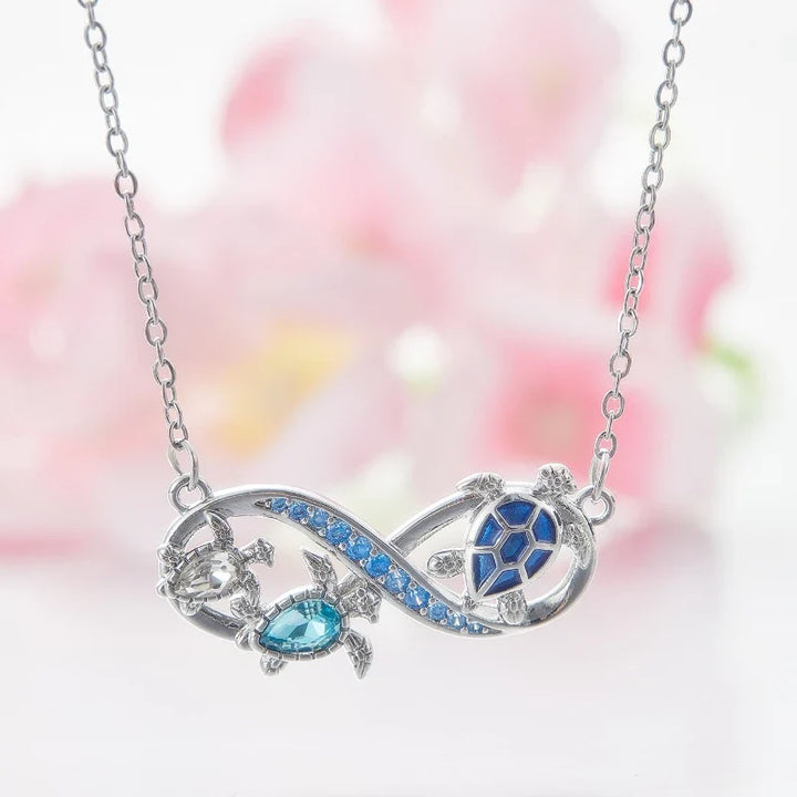 Collier Infini Tortue avec Cristaux Brillants