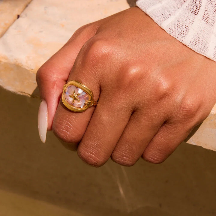 Bague Énonciation Coquillage Étoile de Mer