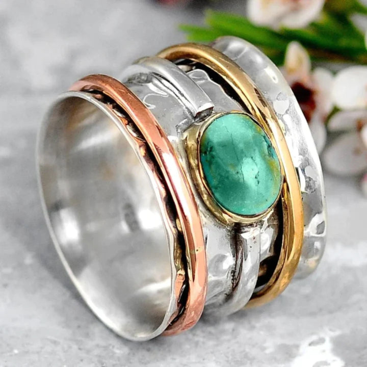 Accent Ring with Silver, Gold, and Rose Gold