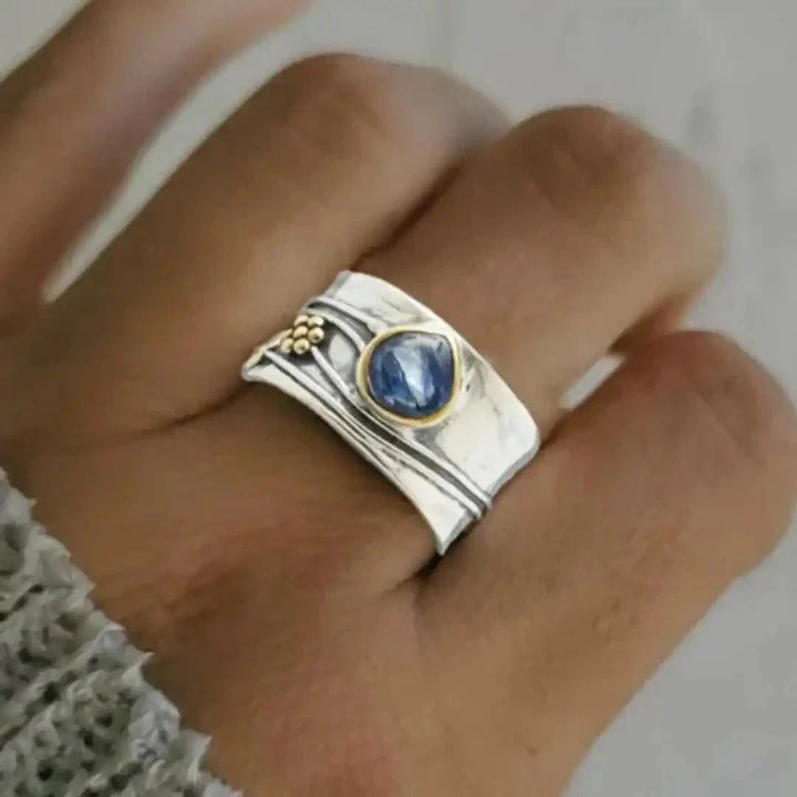 Bague de méditation en pierre précieuse bohémienne
