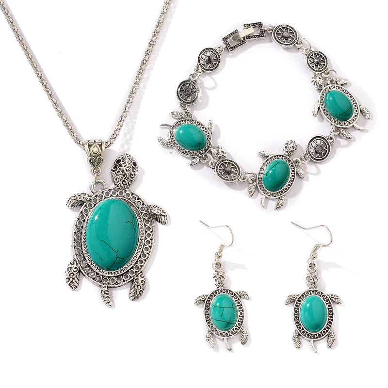 Ensemble de Bijoux en Turquoise Tortue