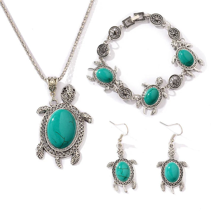 Ensemble de Bijoux en Turquoise Tortue