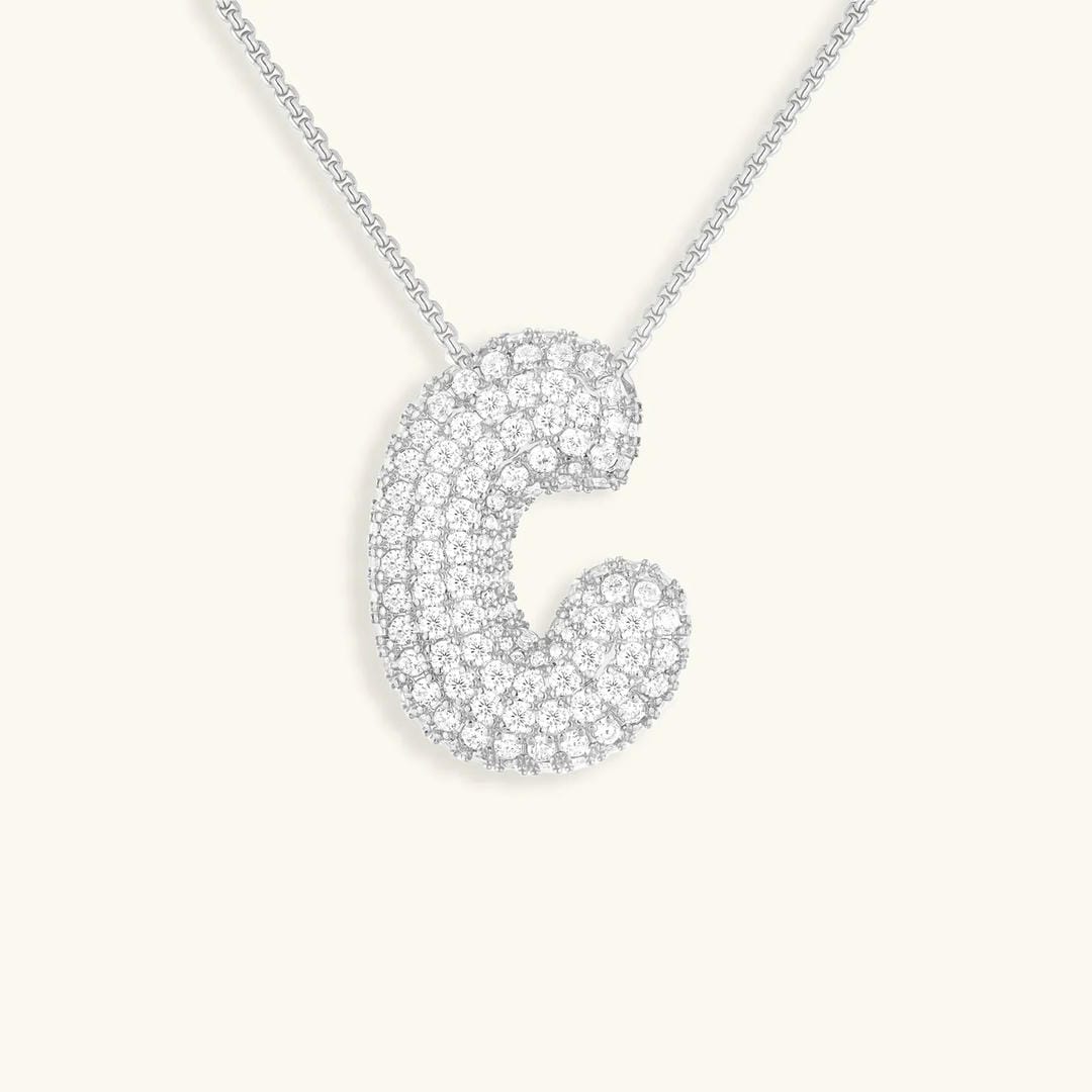Collier Initial en Cristaux Boules