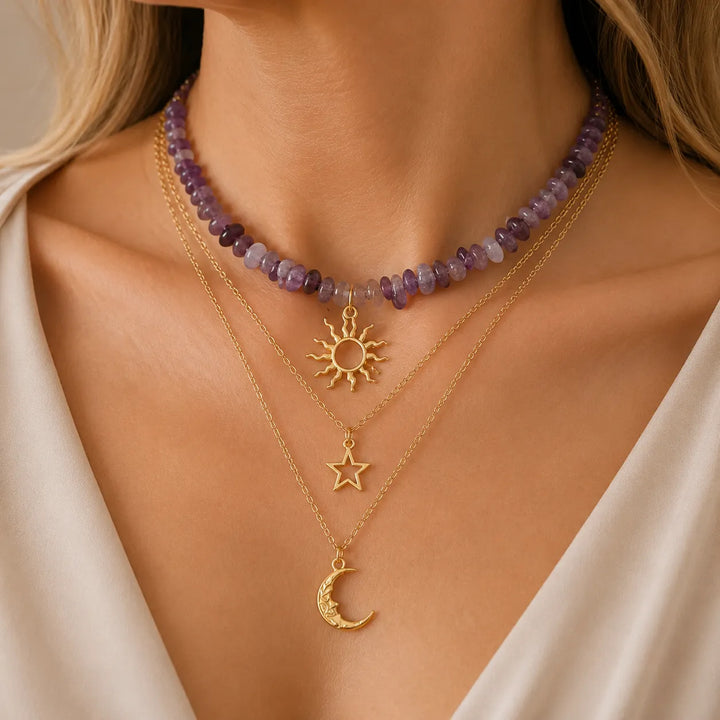 Ensemble de Colliers Superposés Célestes