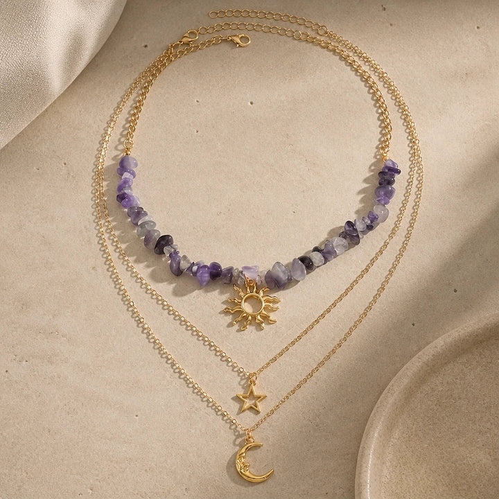 Ensemble de Colliers Superposés Célestes
