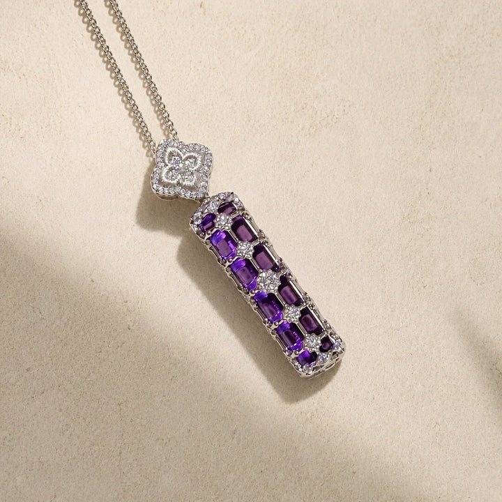Collier Pendentif Bar en Channel