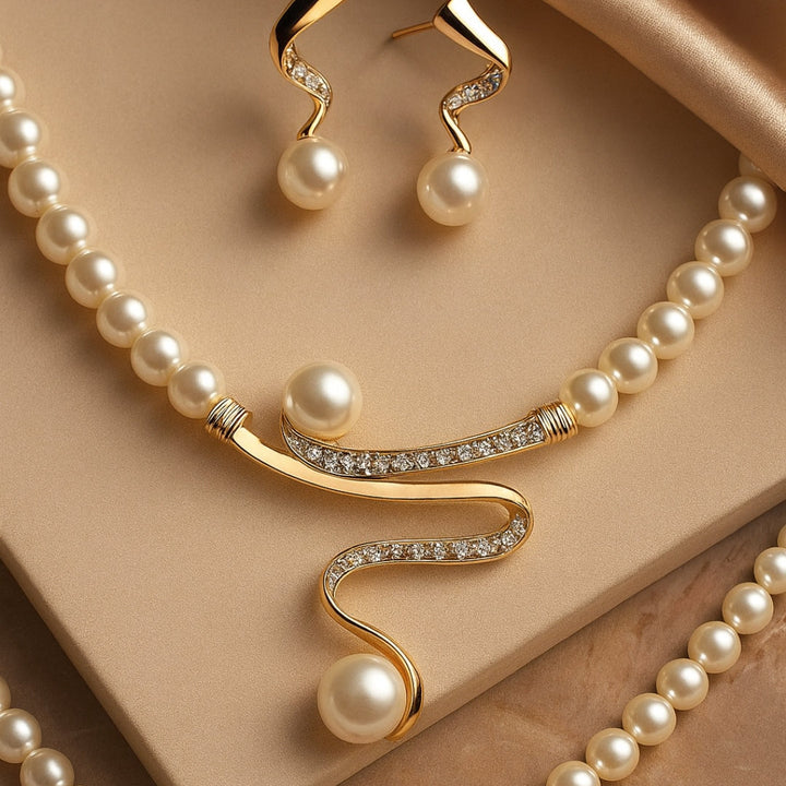 Ensemble Élégant de Bijoux en Perles
