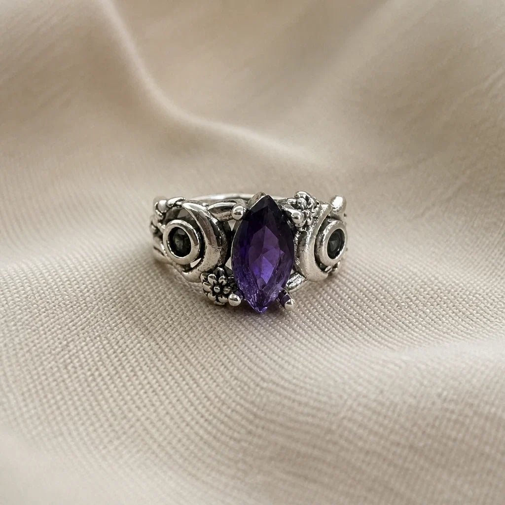 Bague Accent Lune Montante
