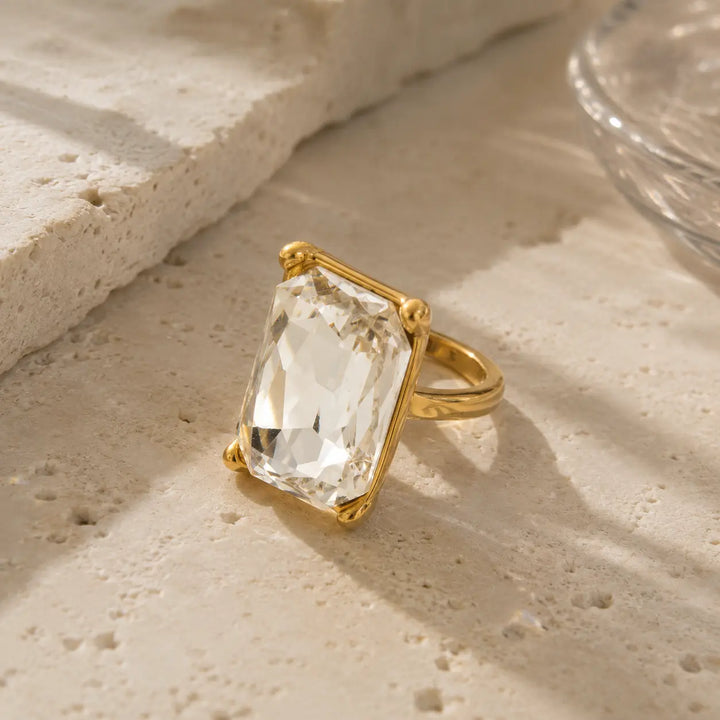 Bague Vintage Coffre à Cristaux