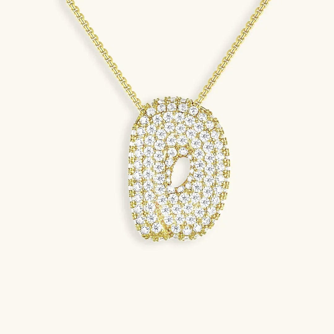 Collier Initial en Cristaux Boules