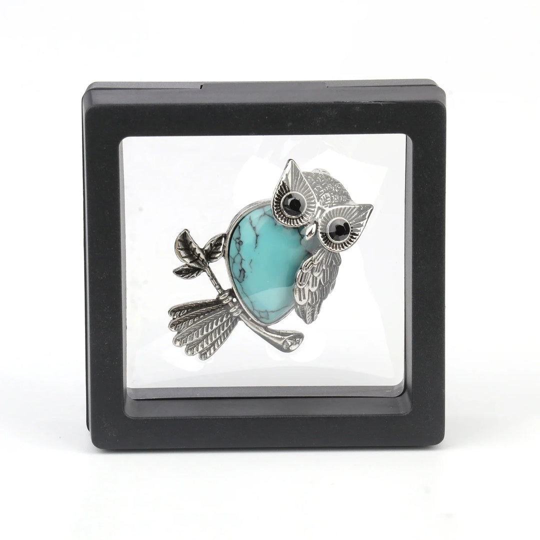 Pendentif en cristal de chouette sage