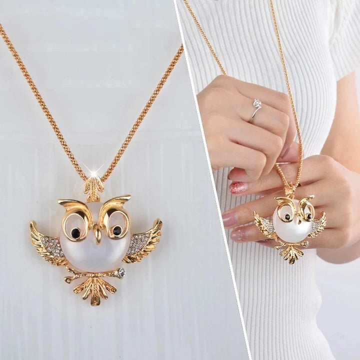 Pendentif hibou en opale