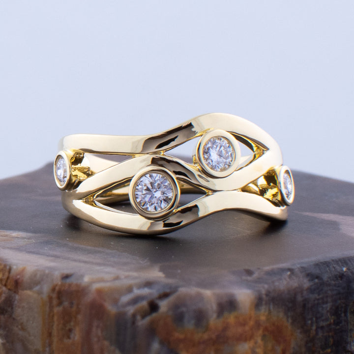 Bague Vintage Classique en Cristaux
