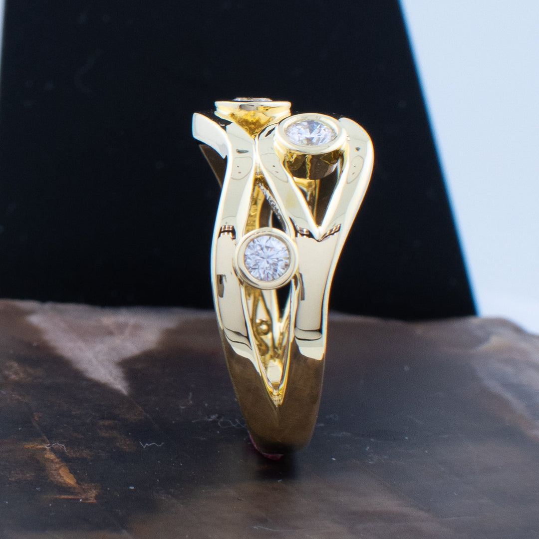 Bague Vintage Classique en Cristaux