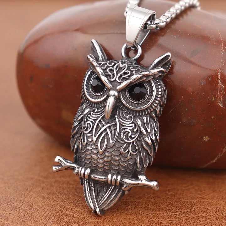Pendentif vintage en forme de hibou