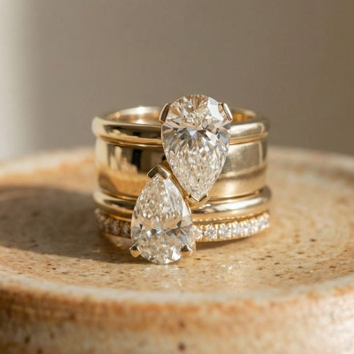 Bague Vintage Double Zirconium