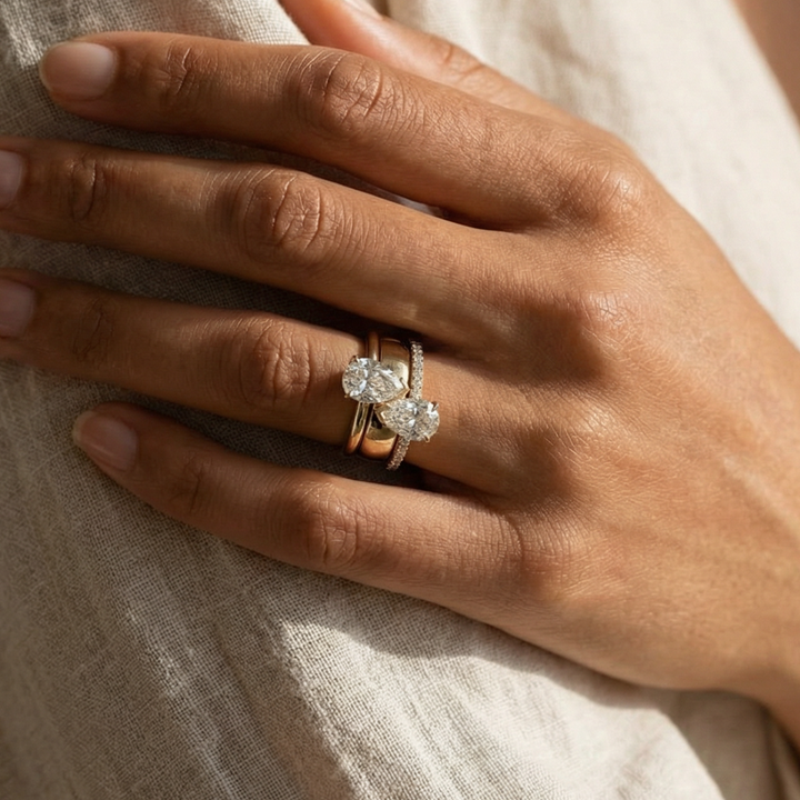 Bague Vintage Double Zirconium