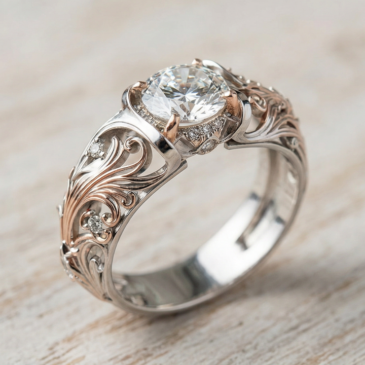 Bague en Argent avec Cristal Exotique