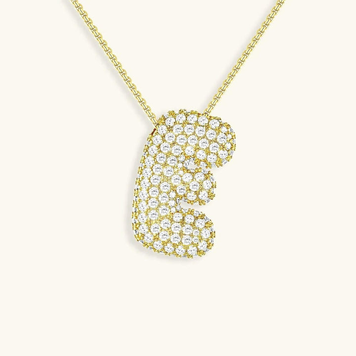 Collier Initial en Cristaux Boules