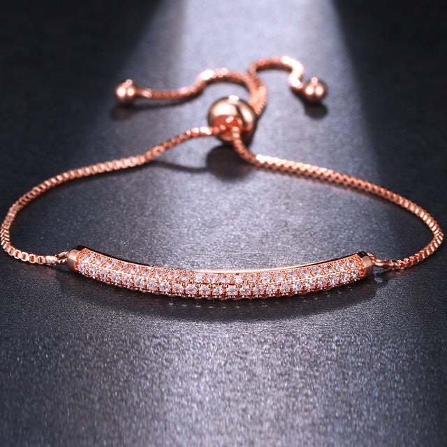 Bracelet en zirconium en or et argent