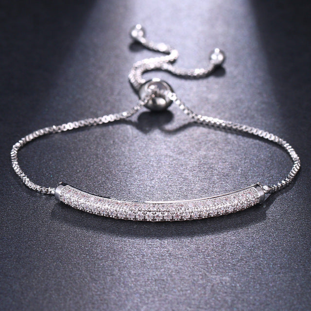 Bracelet en zirconium en or et argent