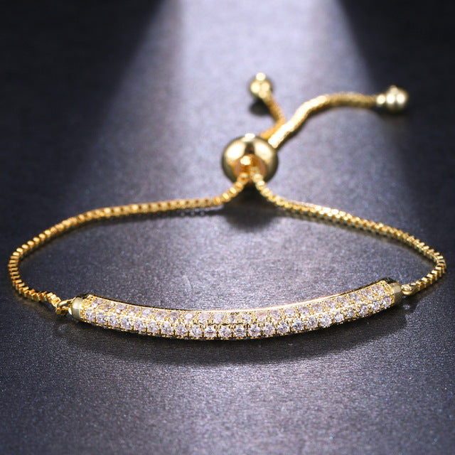 Bracelet en zirconium en or et argent
