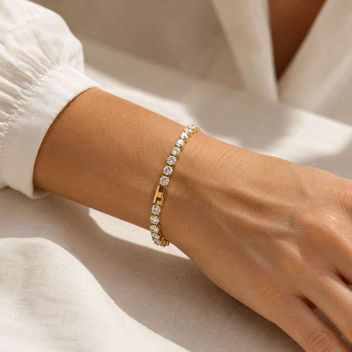Bracelet de tennis en cristaux raffinés