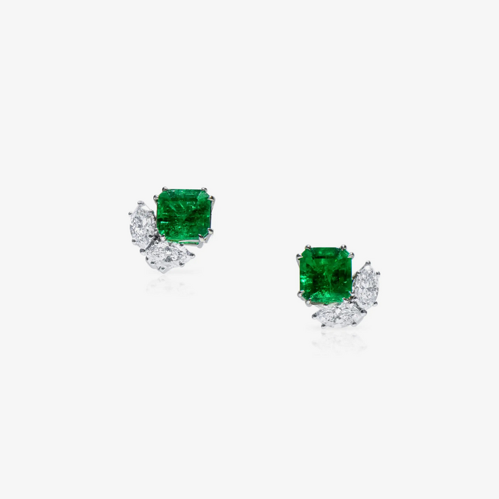 Emerald Brilliance Diamond Earrings
