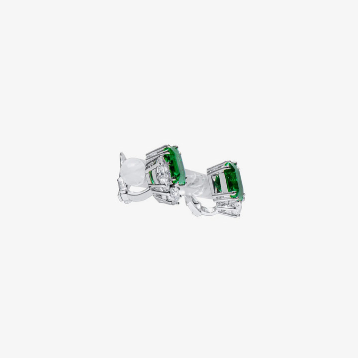 Emerald Brilliance Diamond Earrings