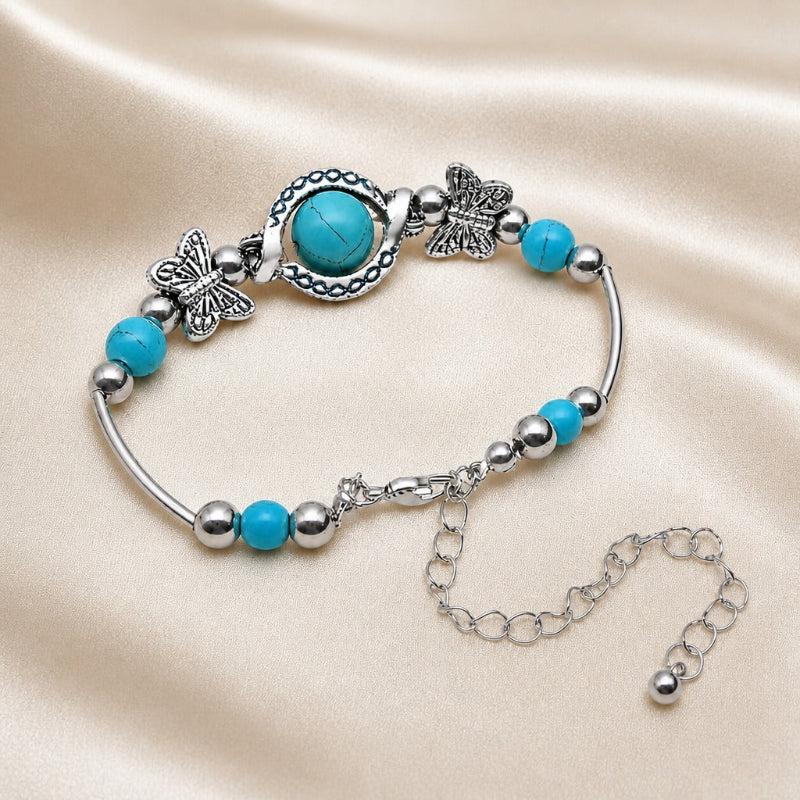 Bracelet exquis en perles de papillon
