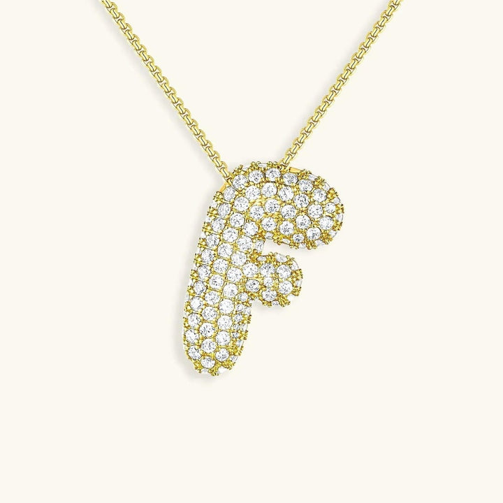 Collier Initial en Cristaux Boules