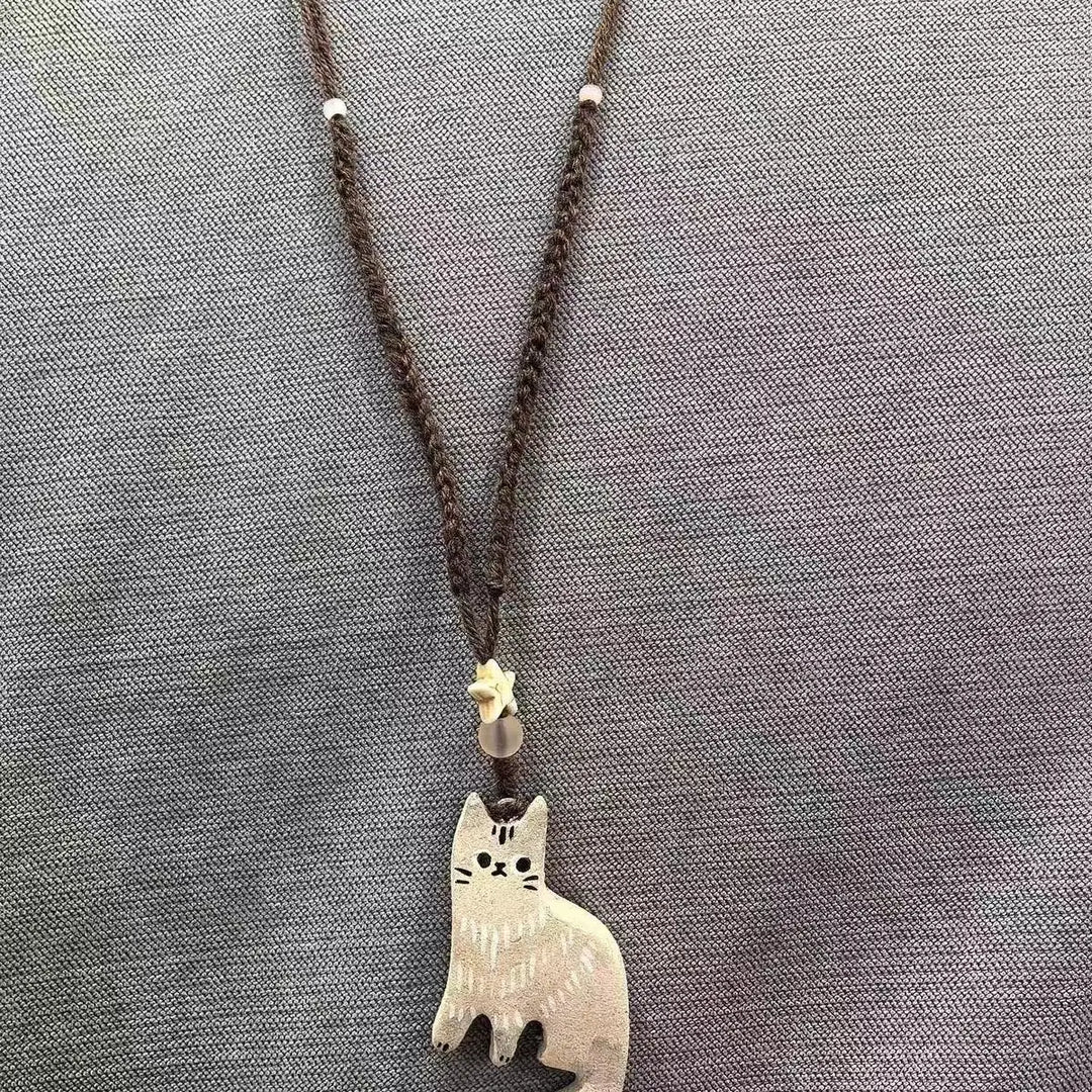 Collier Pendentif Étoile de Chat Vintage