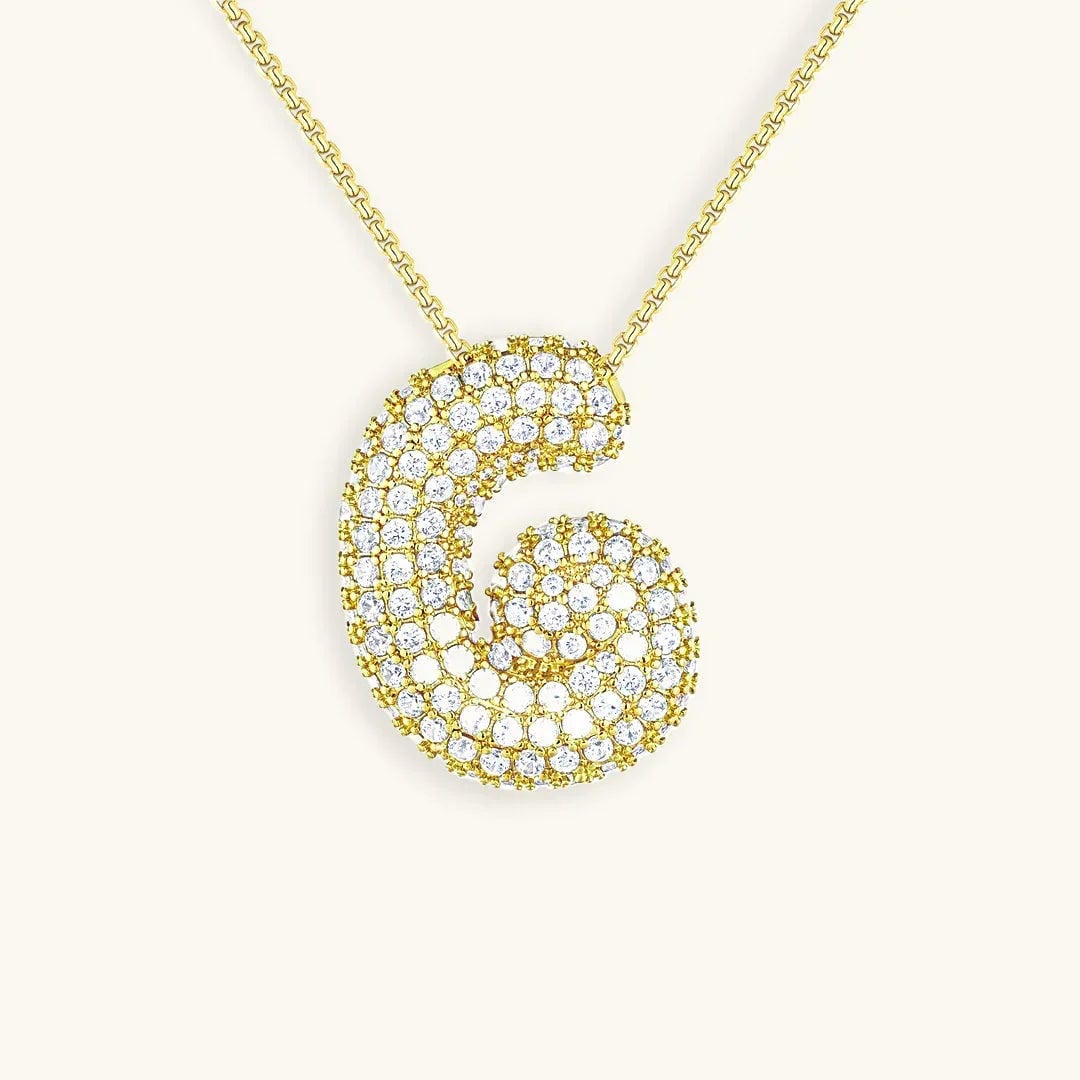 Collier Initial en Cristaux Boules