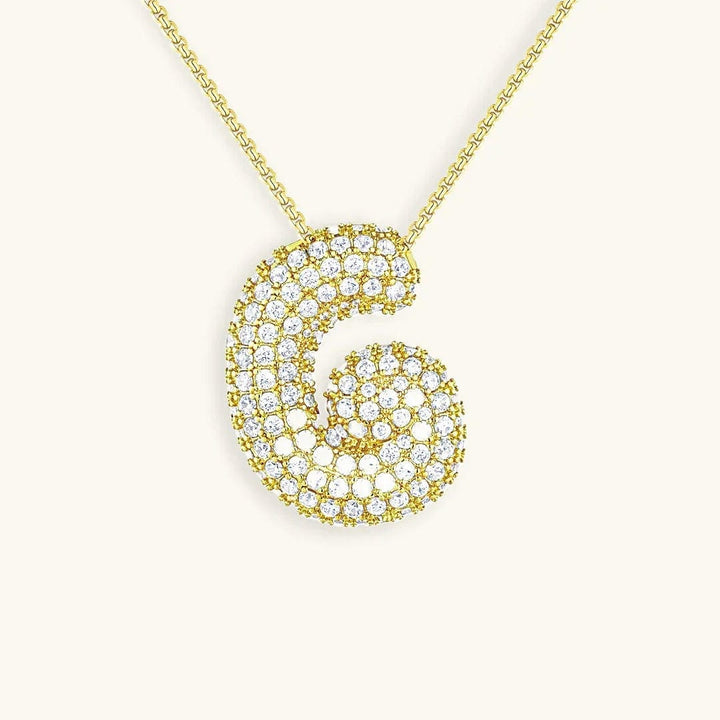 Collier Initial en Cristaux Boules