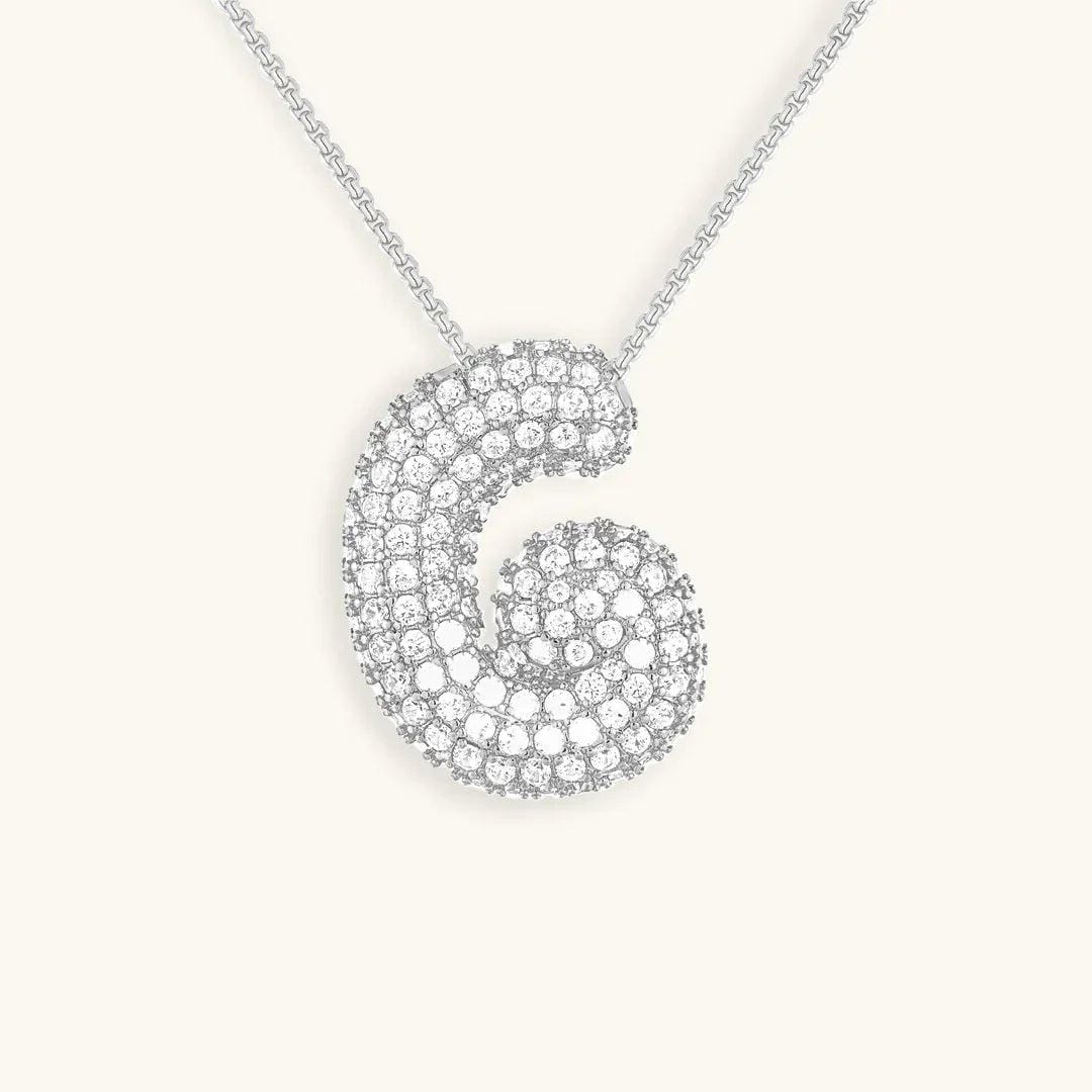 Collier Initial en Cristaux Boules