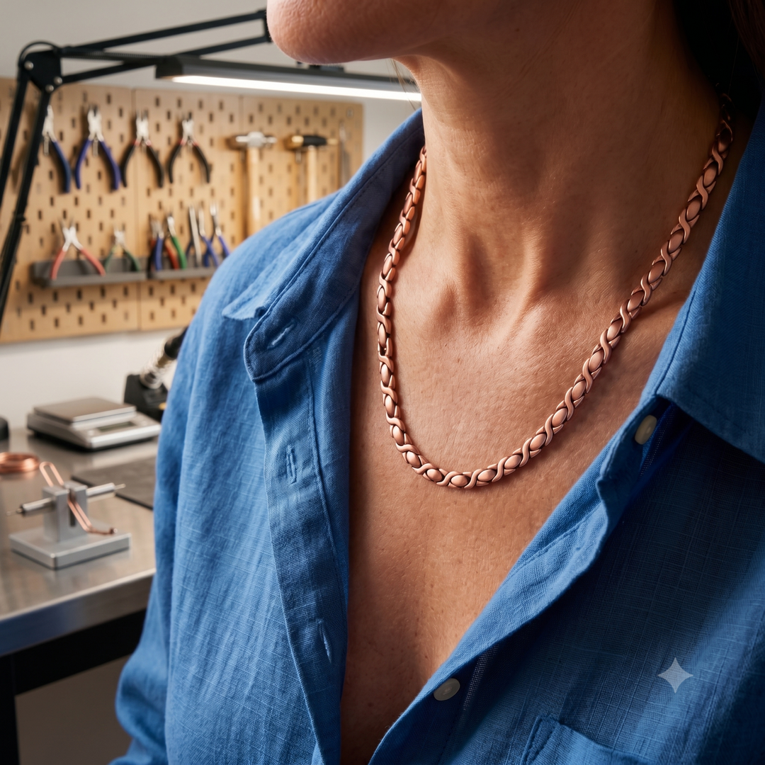 Collier en cuivre de pin