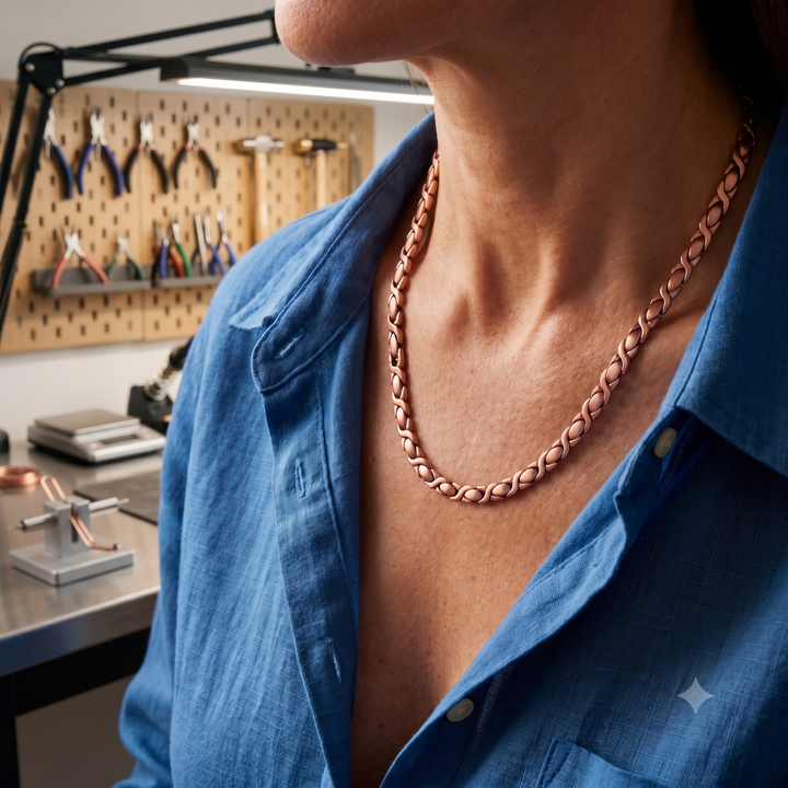 Collier en cuivre de pin