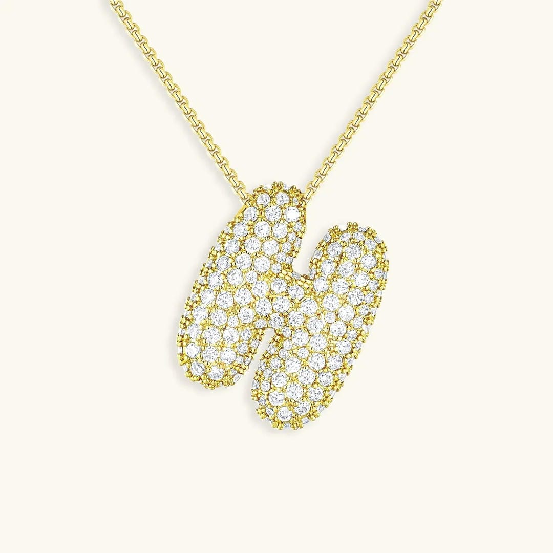 Collier Initial en Cristaux Boules