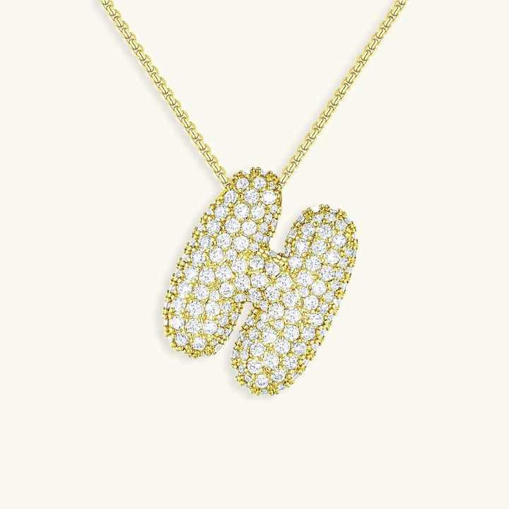 Collier Initial en Cristaux Boules