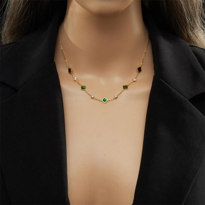 Collier Pendentif Émeraude Royale
