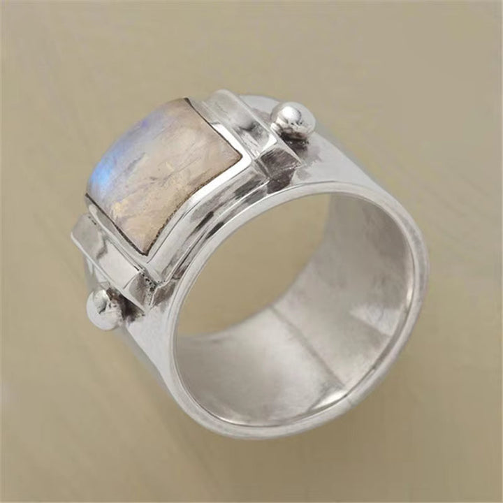 Bague en Pierre de Lune Éléonore Carrée