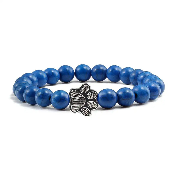 Bracelet Pattes Perlé en Pierre Naturelle Design