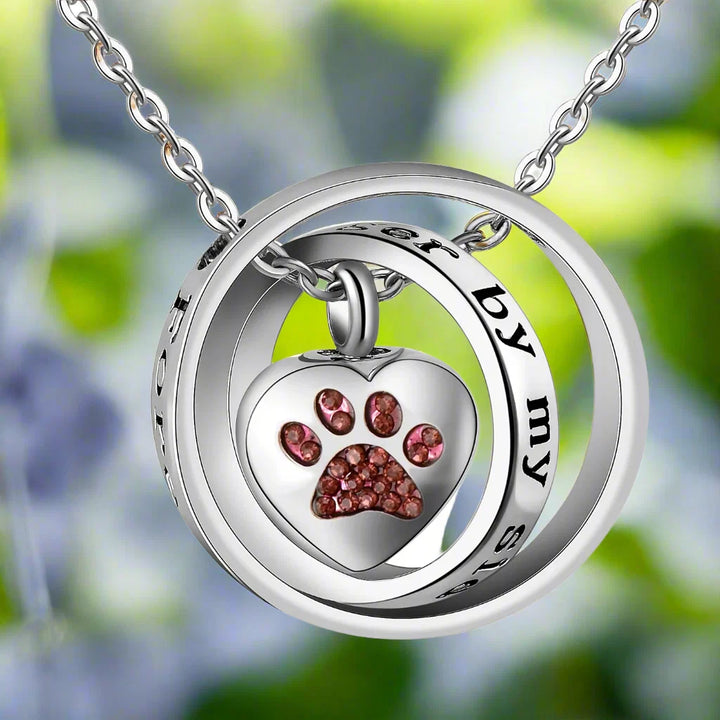 Plus Jamais à Mes Côtés, Toujours Dans Mon Cœur – Collier Urne en Acier Inoxydable