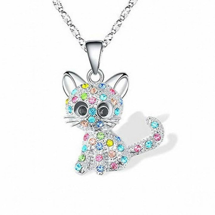 Collier en argent avec chatons et zirconia coloré