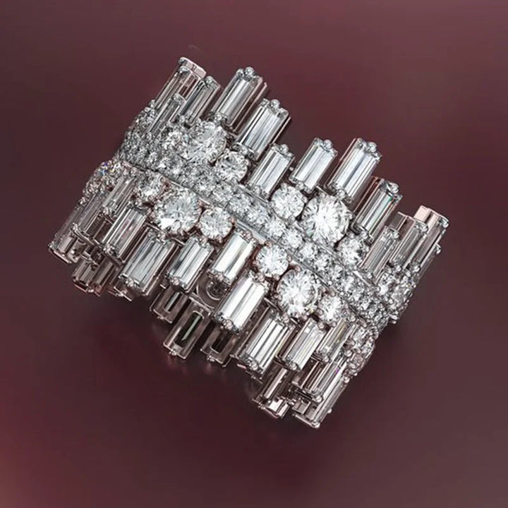 Bague Majestueuse en Argent avec Zircon Cubique