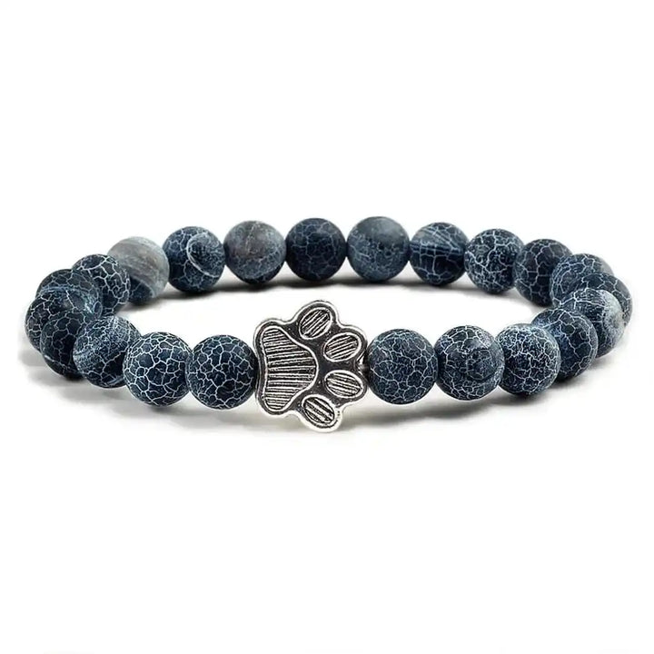 Bracelet Pattes Perlé en Pierre Naturelle Design