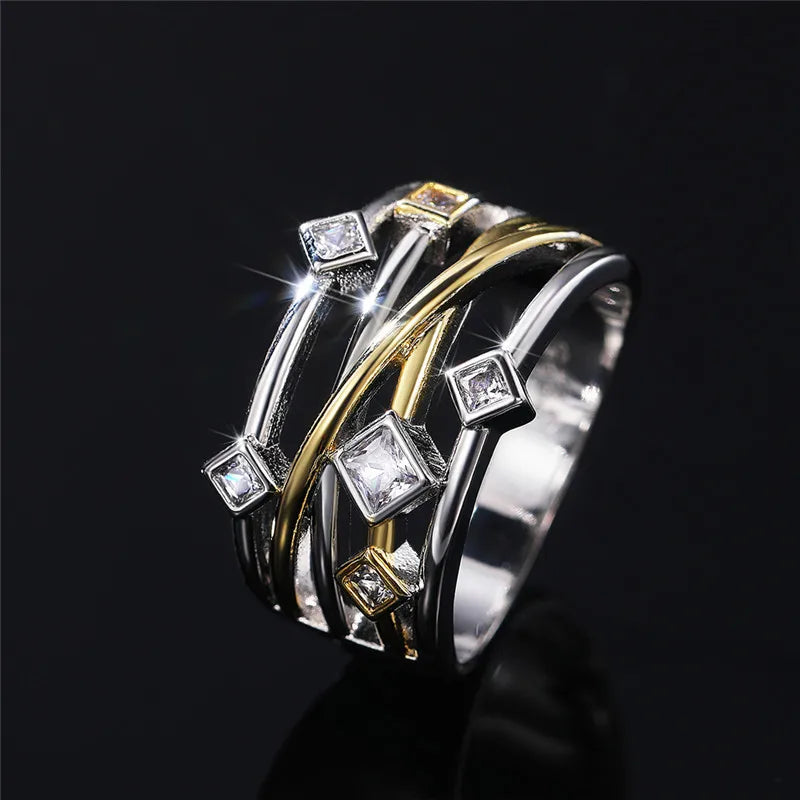 Bague Géométrique Découpée