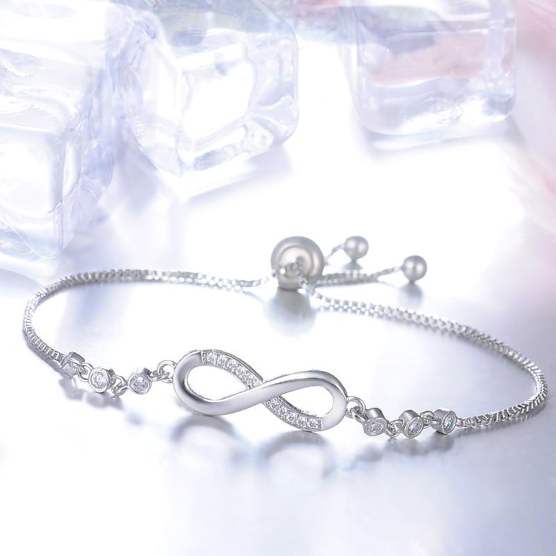 Bracelet Infini en Argent Ajustable