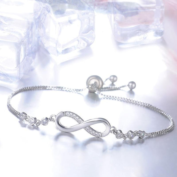 Bracelet Infini en Argent Ajustable